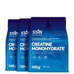 Star Nutrition 3 x Creatine Monohydrate 500g